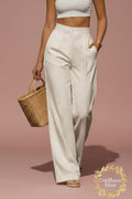High-Waisted Wide-Leg Pants for Effortless Style and Comfort - Goldflame Elixir
