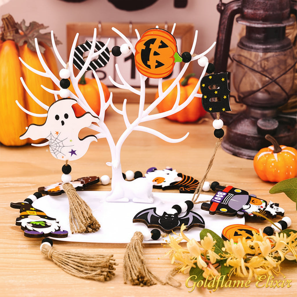 3-Piece Halloween Element Hanging Widgets for Spooky Decor - Goldflame Elixir