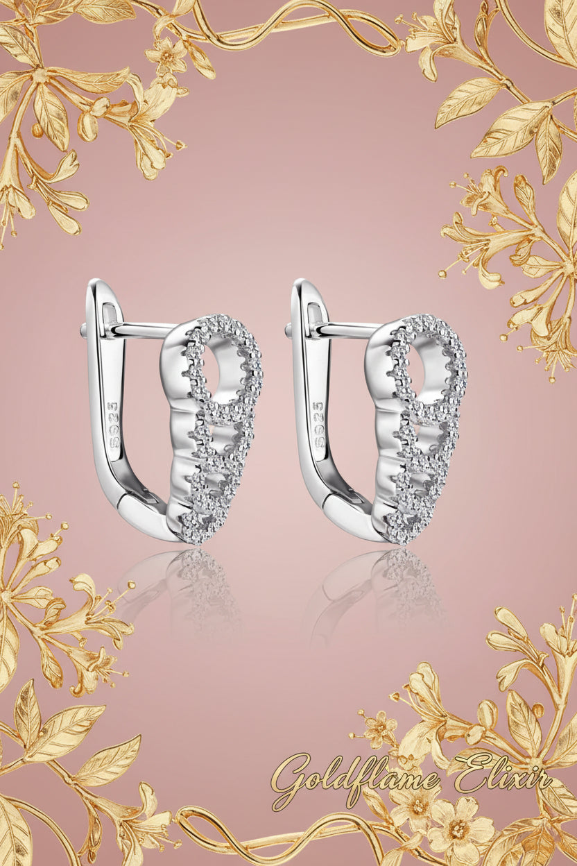Moissanite 925 Sterling Silver Earrings - Elegance Redefined - Goldflame Elixir