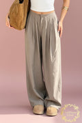 Wide-Leg Pleated Pants - Effortless Style and Comfort - Goldflame Elixir