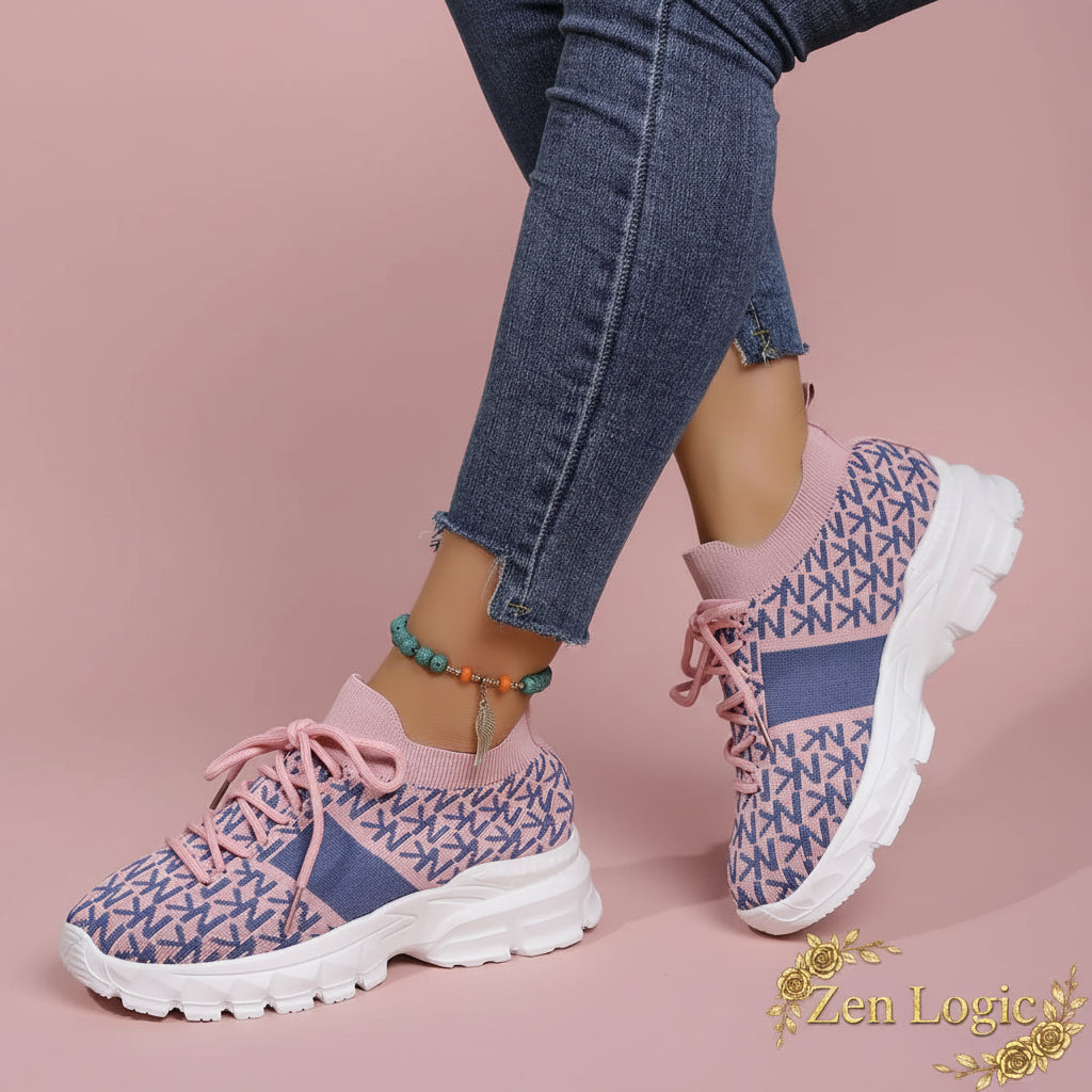 Lace Up Platform Sneakers - Style and Comfort Combined - Goldflame Elixir