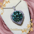 20 Carat Moissanite Sterling Silver Necklace - Dazzling Elegance - Goldflame Elixir
