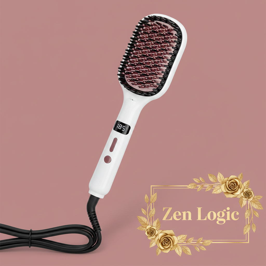 Fast Heating Straightening Comb for Effortless Hair Styling - Goldflame Elixir
