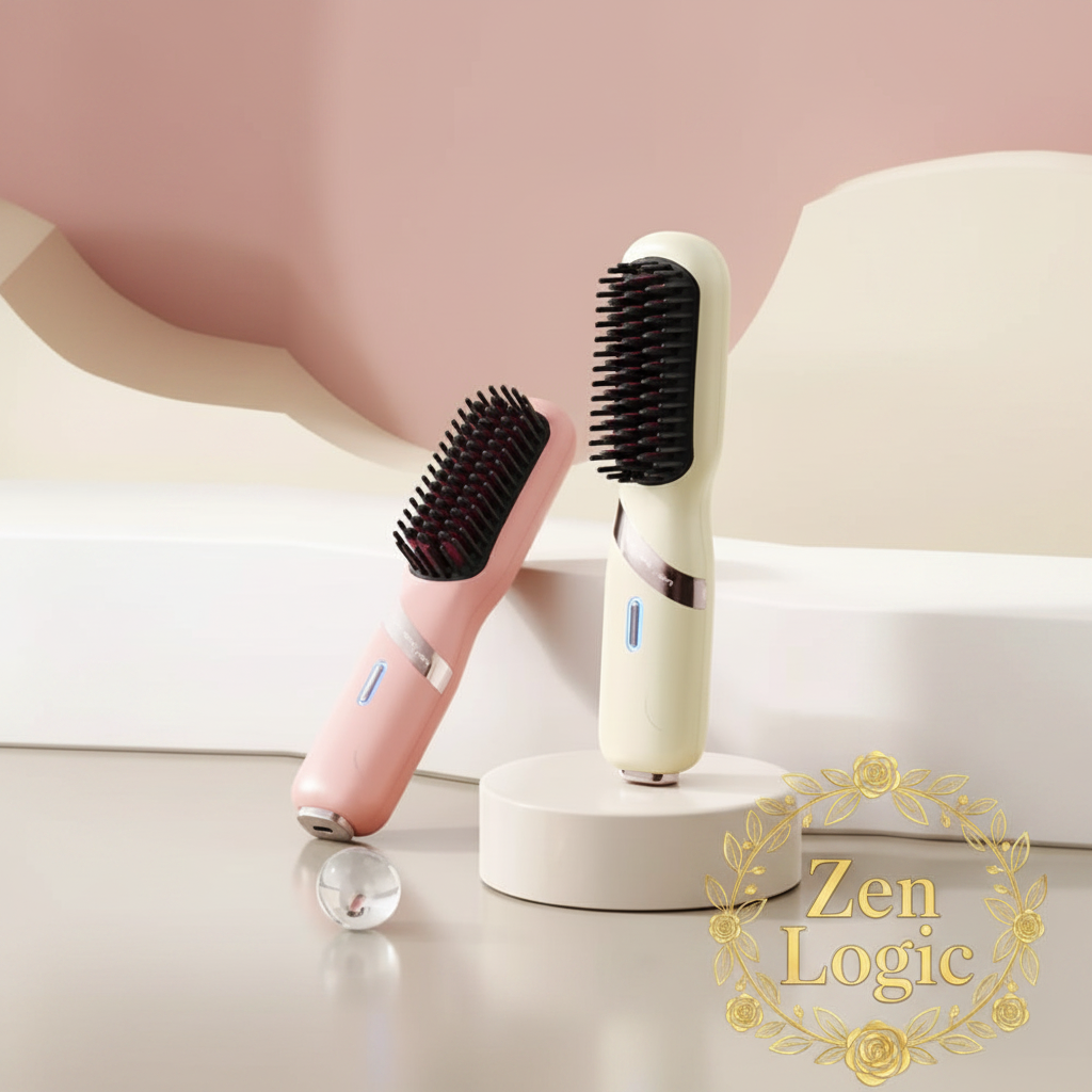Heated Hair Straightening Comb for Effortless Style - Goldflame Elixir