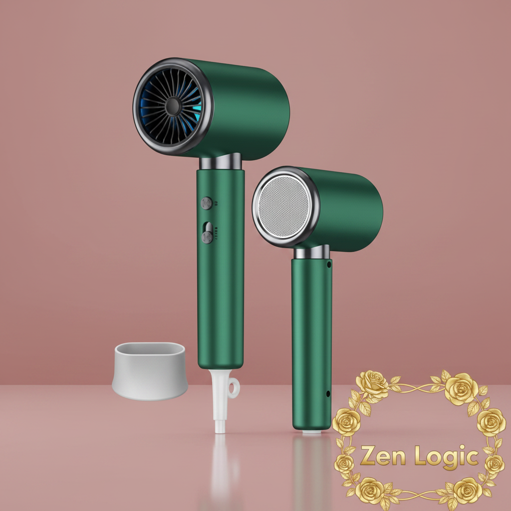 Negative Ion Hair Dryer for Frizz-Free, Shiny Hair - Goldflame Elixir