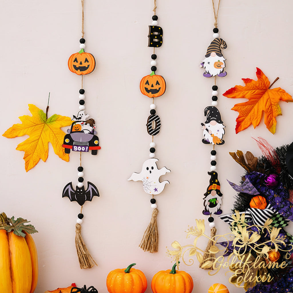 3-Piece Halloween Element Hanging Widgets for Spooky Decor - Goldflame Elixir