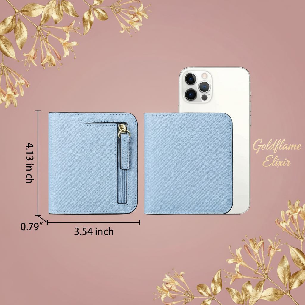 Stylish and Practical Hardware Buckle Card Case for Everyday Use - Goldflame Elixir
