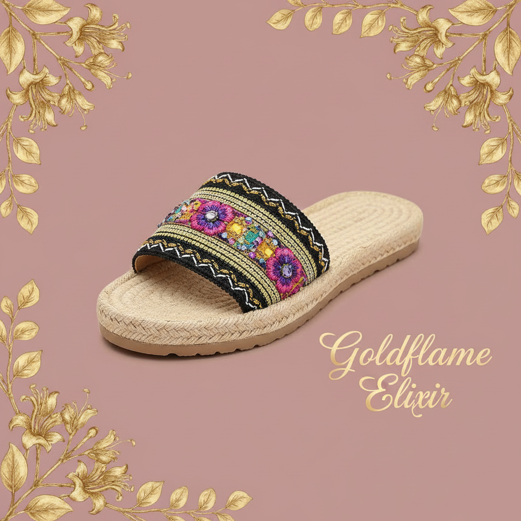 Woven Strap Open Toe Sandals: Effortless Style Meets Everyday Comfort - Goldflame Elixir