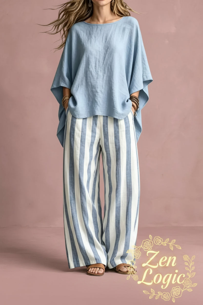 Full Size Solid Color Top and Pants Set Plus Size - Goldflame Elixir