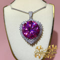 20 Carat Moissanite Silver Pendant Necklace - Radiate Elegance - Goldflame Elixir