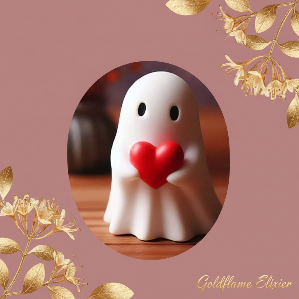 Halloween Ghost Heart Decorative Ornament - Goldflame Elixir