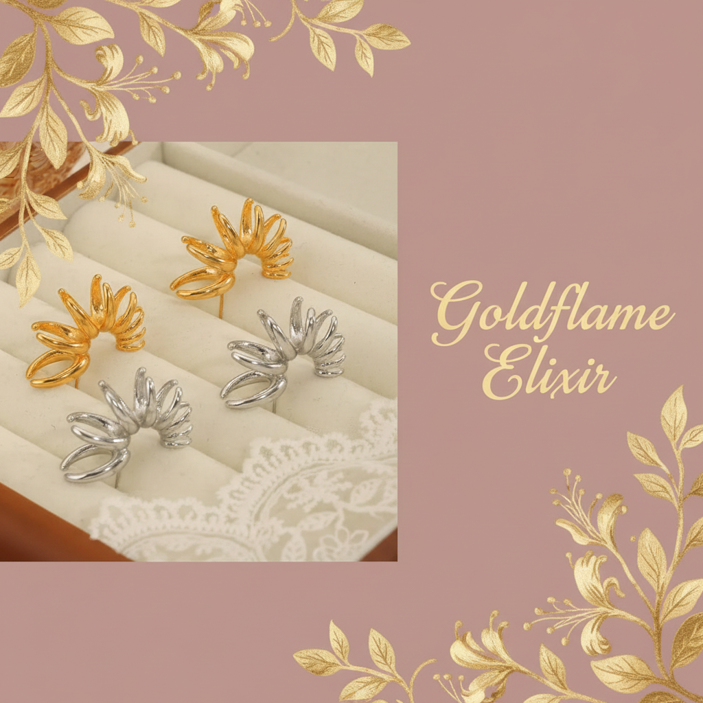 Titanium Steel Irregular Shape Earrings - Unique Elegance for Every Occasion - Goldflame Elixir