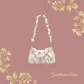 Pearl Embellished Ruched Shoulder Bag: Elevate Your Style - Goldflame Elixir