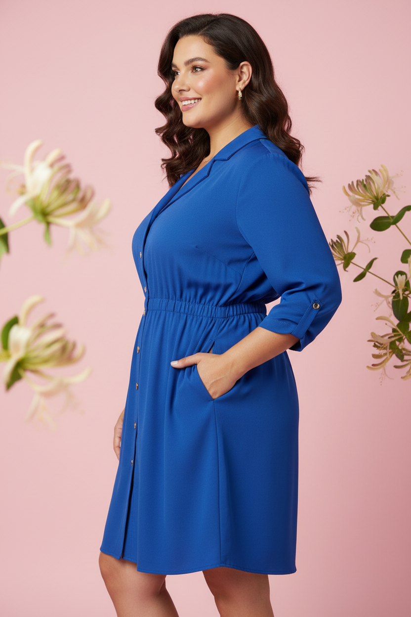 Royal Blue Dress Plus - TikTok Ready
