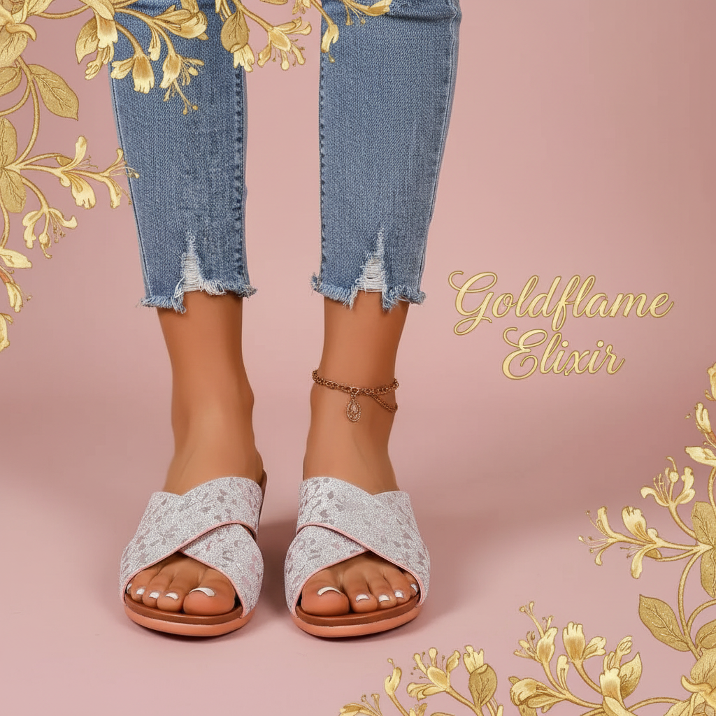Stylish Open Toe Wedge Sandals for Effortless Summer Elegance - Goldflame Elixir