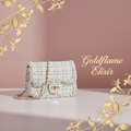 Tweed Chain Shoulder Bag - Elevate Your Style with Timeless Elegance - Goldflame Elixir