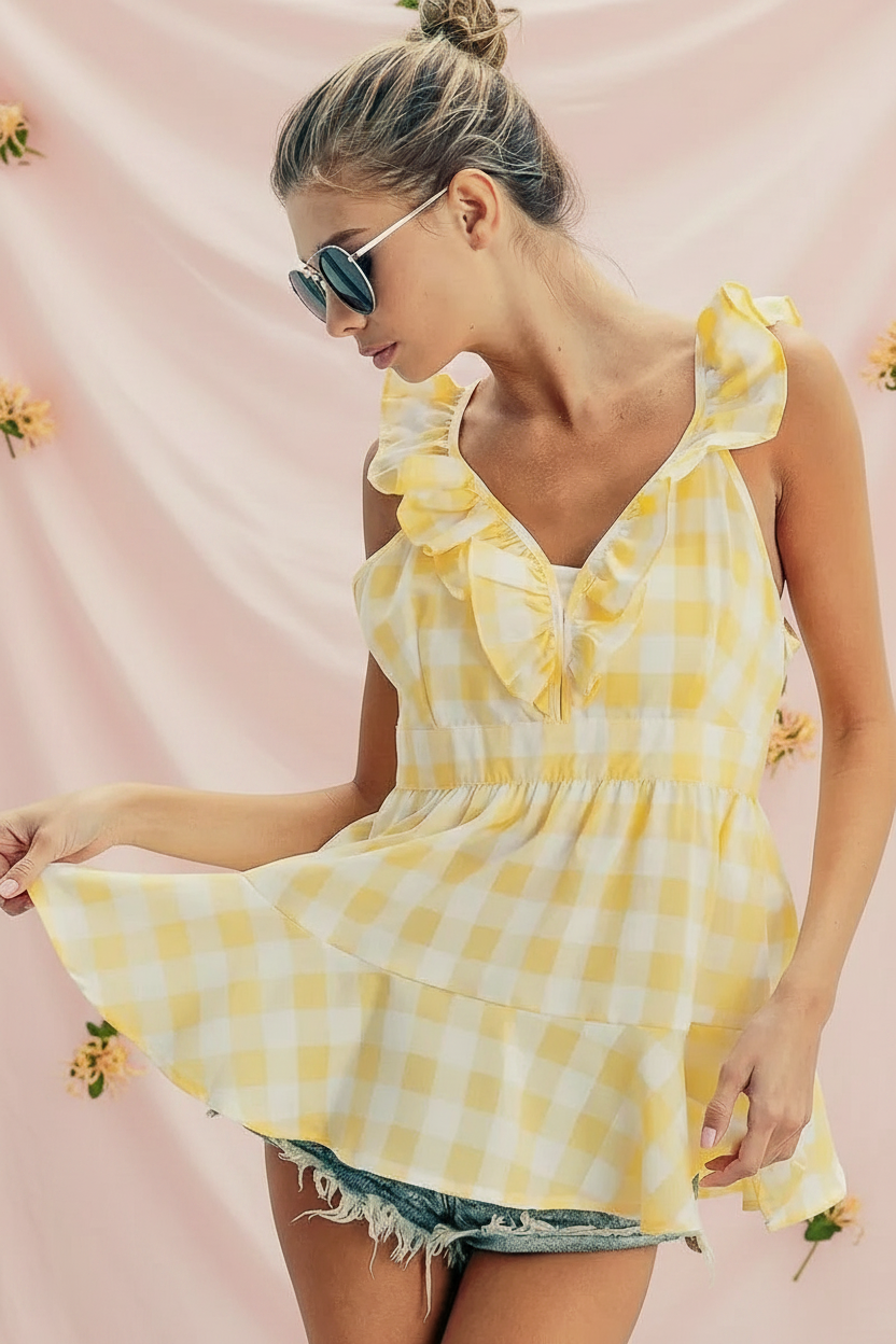 Yellow Gingham - Pose 1