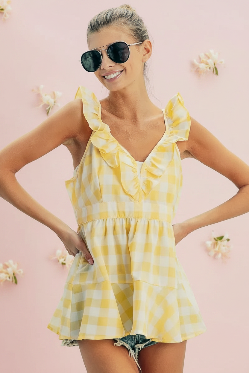 Yellow Gingham - Pose 2