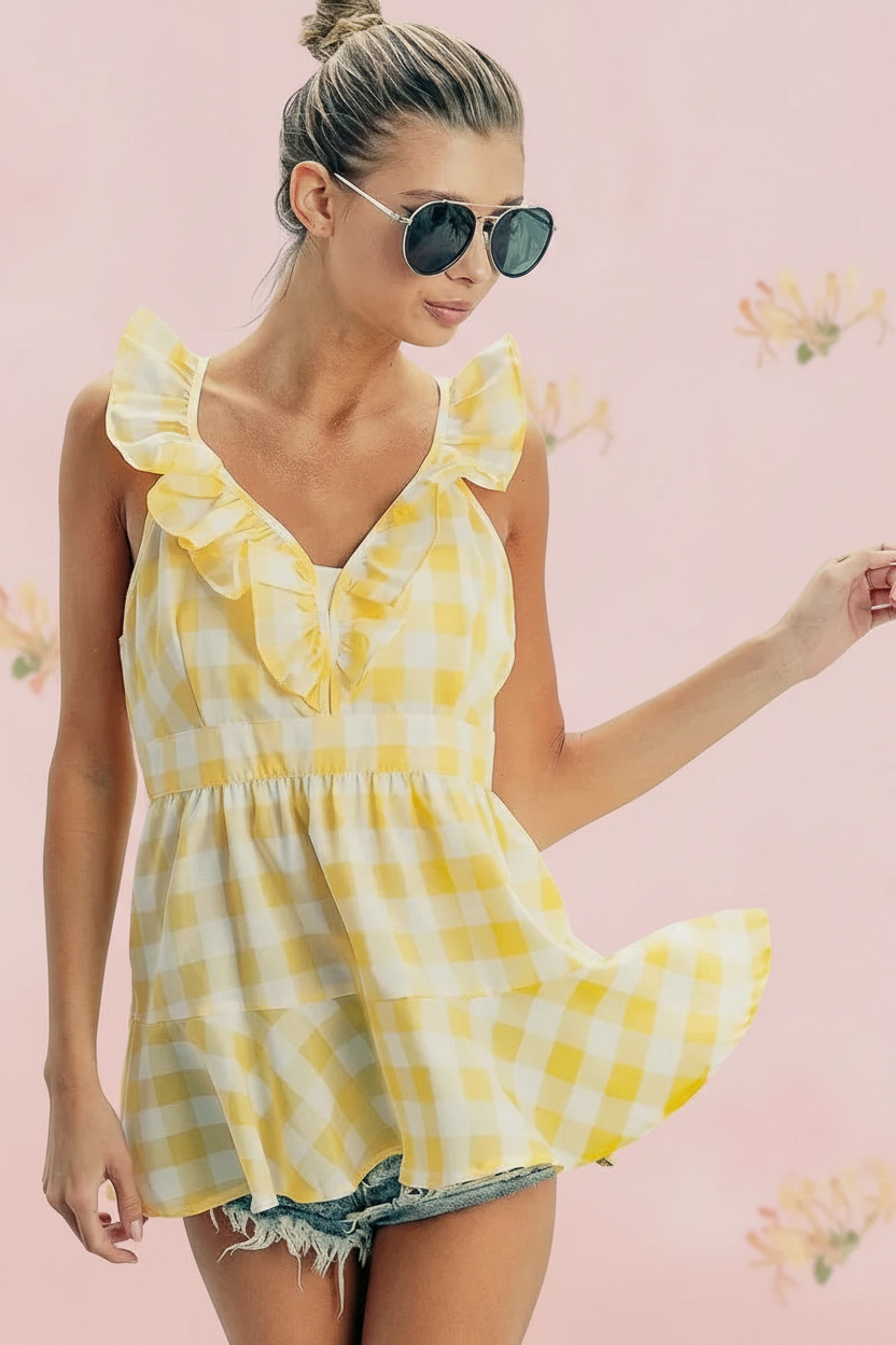 Yellow Gingham - Pose 3