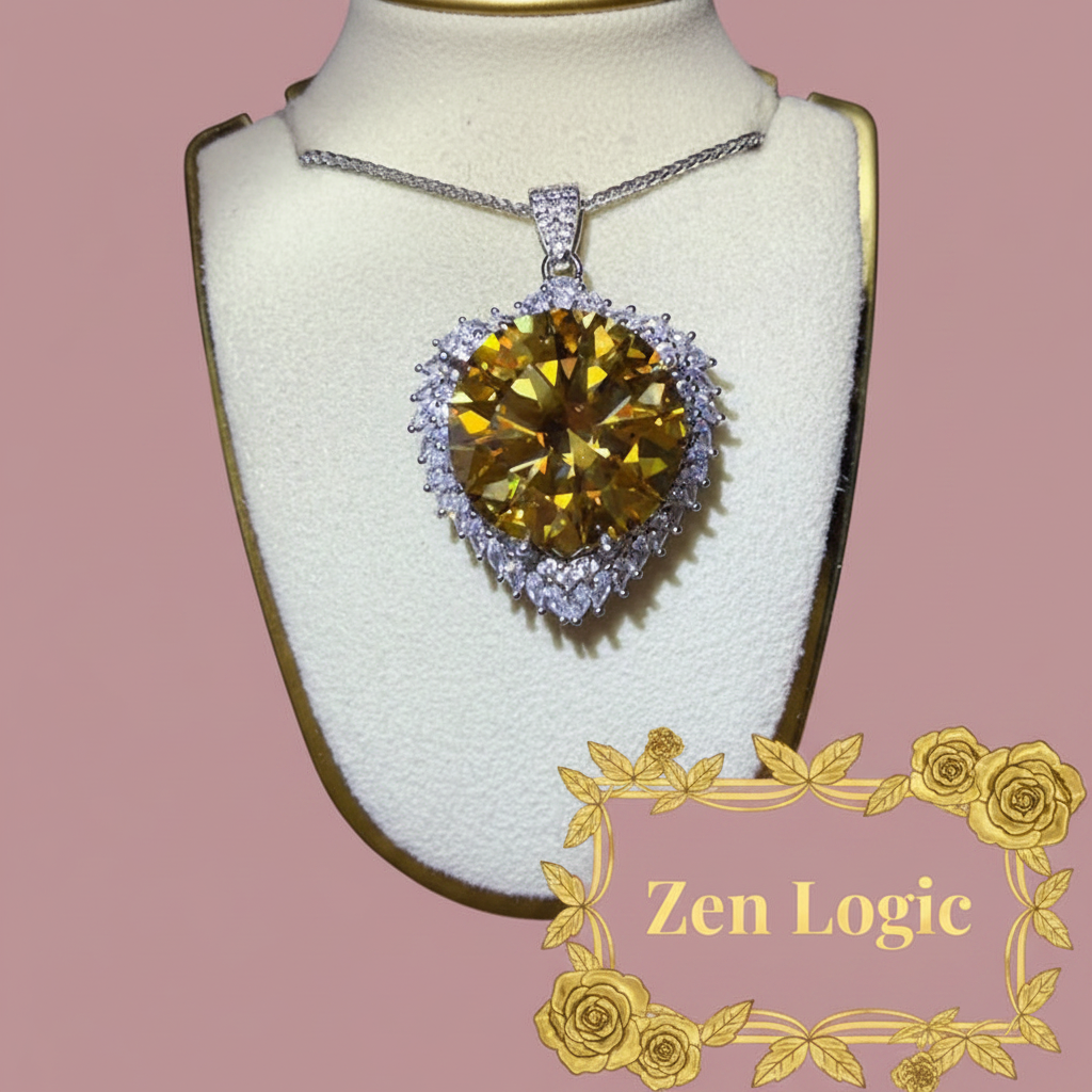 20 Carat Sterling Silver Pendant Necklace - Goldflame Elixir